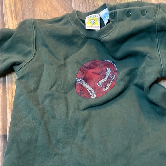 2nd Step Vintage Green Baby Onesie with Football Design size 24mos - Picture 4 of 6
